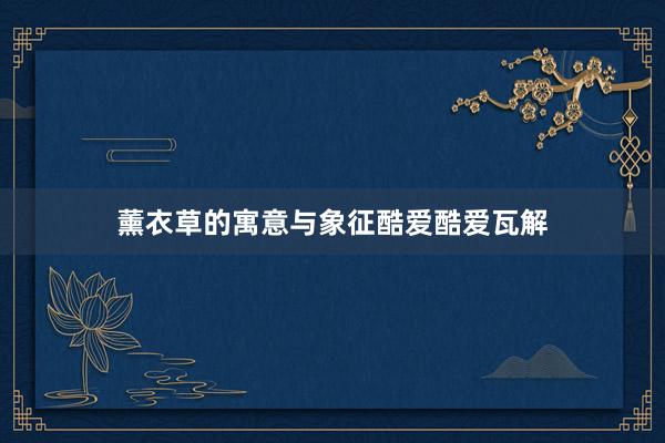 薰衣草的寓意与象征酷爱酷爱瓦解